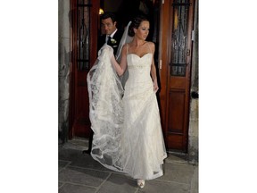 Ben Mulroney and his bride Jessica Brownstein leave St. Patrick's Bascilica in Montreal after their wedding ceremony on October 30, 2008. All three of Ben and Jessica Mulroney's children have been selected to be among the bridesmaids and page boys for Saturday's royal wedding of Prince Harry and Meghan Markle.