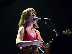 Feist performs during the Polaris Music Prize gala in Toronto on September 18, 2017. Leslie Feist stumbled across one of her latest intellectual fascinations on the wall of a coffee shop. The singer-songwriter says she was walking down the street when she caught a glimpse of a poster for English scholar Mary Beard's book "Women & Power: A Manifesto." It was enough to make her stop in her tracks.