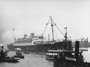 MS St. Louis in Hamburg, Germany, prior to departure for Cuba in May 1939. Canada will formally apologize for turning away a boat full of Jewish refugees fleeing Nazi Germany in 1939, resulting in scores of them dying, Prime Minister Justin Trudeau said Tuesday.