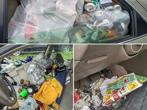This driver was on his way to the junkyard.  The scariest part was the junk on the driver's side floor with items impeding the pedals!