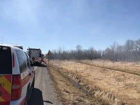 This grass fire spread on the side of Franktown Road near Munster last month, one day after the ban on open fires. It was apparently ignited from an unattended burn pile. No one was injured.