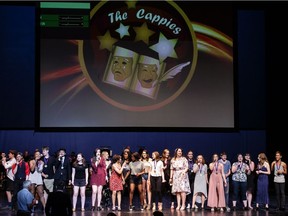 The Cappies Chorus rehearses their musical numbers, prior to the start of the annual Cappies Gala awards, held at the National Arts Centre, on May 27, 2018, in Ottawa, Ont.