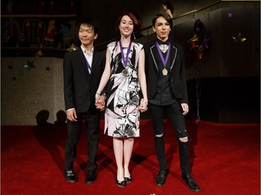 Cappies nominees from St. Mother Teresa High School for Sound arrive on the Red Carpet, prior to the start of the annual Cappies Gala awards, held at the National Arts Centre, on May 27, 2018, in Ottawa, Ont.