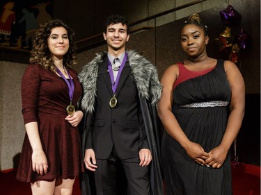 Cappies nominees from Earl of March Secondary School for Sets arrive on the Red Carpet, prior to the start of the annual Cappies Gala awards, held at the National Arts Centre, on May 27, 2018, in Ottawa, Ont.