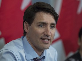 Prime Minister Justin Trudeau meets regional media ahead of the 2018 G7 Summit, Thursday, May 24, 2018 in La Malbaie Que.