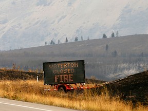 Media tour fire damage near Waterton south of Pincher Creek on Sept. 13, 2017. Darren Makowichuk/Postmedia