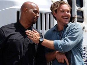 Damon Wayans and Clayne Crawford in a scene from FOX's TV adaptation of Lethal Weapon. Crawford has been fired from the show for his alleged bad behaviour.
