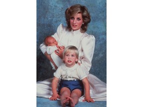 This is a 1984 file photo shows Britain's Princess Diana with sons Prince William, foreground, and Prince Harry. Long dismissed as a party boy, Prince Harry has transformed himself in the public eye and enjoys widespread popularity as he prepares to marry Meghan Markle on May 19, 2018. Harry has become a forceful advocate for veterans and won admiration by speaking openly about his struggle with the pain caused by the early death of his mother, Princess Diana. (AP Photo, file)