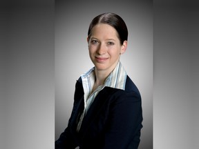 A headshot of Christine Moore in 2011 when she was running in the Ontario election as an NDP candidate.