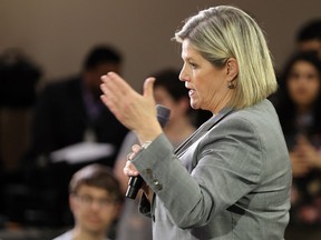 Ontario NDP Leader Andrea Horwath unveils her party's platform at Toronto Western Hospital, BMO Education and Conference Centre in Toronto, Ont. on Monday April 16, 2018.