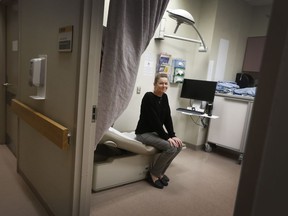 Jackie Fletcher poses for a photo at The Ottawa Hospital in Ottawa Thursday May 17, 2018. Jackie is a cancer patient who is taking part in an unusual clinical trial -- a combination of an erectile dysfunction drug and the flu vaccine as a means of stopping the spread of cancer after surgery.