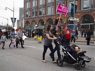 The annual pro-life demonstration, March for Life, began on Parliament hill but hit a snag when a counter demonstration blocked their way on Elgin street near the War Memorial.  After approximately 30 minutes the standstill came to an end when March For Life demonstrators made their way back down Elgin street and both crowds dissipated quickly.   Raven McCoy/Post Media