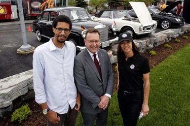 From left, Darren Burrows, president of Responsible Choice, Yves Laberge, VP and GM at Star Motors of Ottawa, and Lina Caruso with Star Motors of Ottawa.