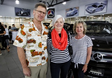 From left, Bob Graham, June Graham and Sue Mather.