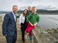 Port Moody-Coquitlam NDP MLA Rick Glumac with wife Nathania Vishnevsky and daughter Xylia Glumac, 12, and son Nico Gumac, 6, at Rocky Point in Port Moody. Rick just had surgery for prostate cancer.