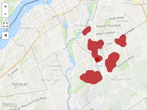 Power outages Tuesday morning