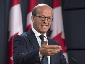 An employee of the Conservatives' lead Senate critic on marijuana legalization had been lobbying independent senators for several weeks before he was fired last week for urging them to postpone a final vote on the matter. Leader of the Opposition in the Senate, Senator Claude Carignan speaks during a news conference in Ottawa, Monday, October 3, 2016.