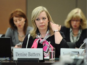 Denise Batters appears as a witness at a commons health committee on mental illness in Ottawa on Thursday, March 8, 2012. Conservative senators are leading the charge to water down legislation aimed at cracking down on impaired driving.