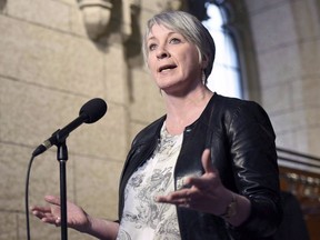 Minister of Employment, Workforce Development and Labour Patty Hajdu speaks to reporters about the Canada Summer Jobs program.