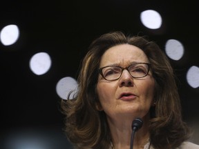 In this May 9, 2018 photo, CIA nominee Gina Haspel testifies during a confirmation hearing of the Senate Intelligence Committee, on Capitol Hill in Washington. In a letter Tuesday to the top Democrat on the Senate Intelligence Committee, Haspel says she would "refuse to undertake any proposed activity that is contrary to my moral and ethical values."