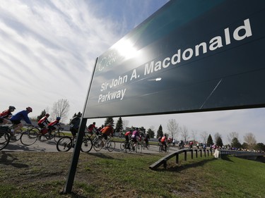 Hundreds of cyclists and walkers of all ages and ability took part in the CN Cycle for CHEO fundraiser on Sunday morning in Ottawa on May 6, 2018.