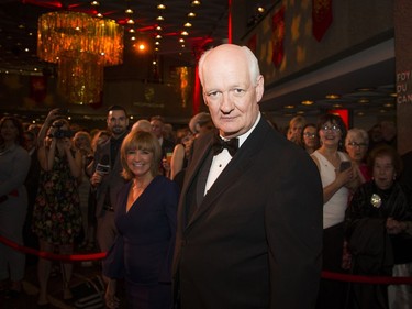 Actor Colin Mochrie and his wife, Debra McGrath, on the red carpet.