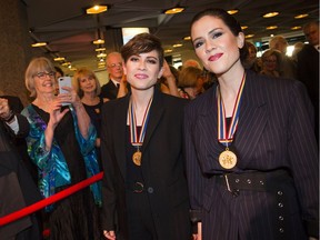 Tegan (left) and Sara, recipients of the National Arts Centre Award.