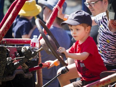 Four and a half-year-old James Beck sits in a jeep at the Touch A Truck event that took place at Lincoln Fields Shopping Centre Sunday June 10, 2018.