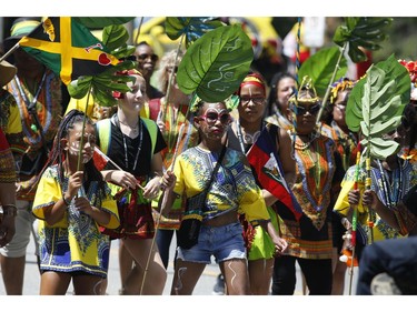 People take part in the Carivibe parade in Ottawa on Saturday, June 16, 2018.   (Patrick Doyle)  ORG XMIT: 0617 Carivibe 14