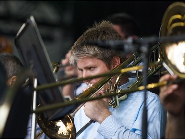 The Joe Sullivan Big Band performed Friday at Ottawa Jazz Festival in Marion Dewar Plaza.   Ashley Fraser/Postmedia