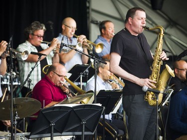The Joe Sullivan Big Band performed Friday at Ottawa Jazz Festival in Marion Dewar Plaza.   Ashley Fraser/Postmedia