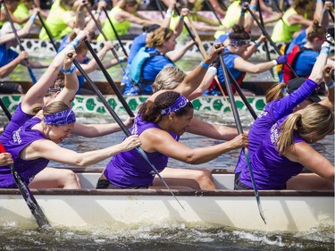 The 25th Annual Tim Hortons Ottawa Dragon Boat Festival took place at Mooney's Bay Park on the Rideau River Sunday June 24, 2018.  Blades of Glory paddled during the 100m women's A final Sunday.