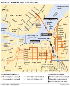 Coming downtown for Canada Day? Here's all the places you can't drive ...