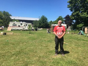 Scott Drader has set up five trailers on his four-acre Napanee property to house local homeless individuals and families. The town has notified him that he is violating the zoning bylaw that governs his property.