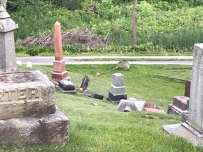 Vandalism at Glenwood cemetery in Picton