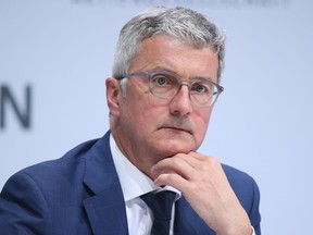 FILE PHOTO: Audi chief Rupert Stadler arrested in diesel emissions probe WOLFSBURG, GERMANY - MARCH 14:  German automaker Volkswagen AG board member Rupert Stadler attends the company's annual press conference to present its financial results for 2016 on March 14, 2017 in Wolfsburg, Germany. The company has mostly settled it legal disputes with authorities in the USA over its diesel emissions manipulations though it still faces a number of lawsuits and investigations in Europe where it sold a much larger number of affected cars.