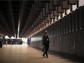 MONTGOMERY, AL - Veric Lang, 19, visits the National Memorial For Peace And Justice on April 26, 2018 in Montgomery, Alabama. "It's powerful," Lang said. "Seeing the list of names and the reasons why people were killed, it's eye opening to know what society was like back then. It make me uneasy to know what this is what my people went through. Iâm glad times have changed now, but there still a lot more we have to do." The memorial is dedicated to the legacy of enslaved black people and those terrorized by lynching and Jim Crow segregation in America. Conceived by the Equal Justice Initiative, the physical environment is intended to foster reflection on America's history of racial inequality.