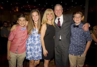 From left, 12-year-old Scott Hampson, 17-year-old Chelsea Hampson, Miriam Hampson, Brad Hampson and 15-year-old Jack Hampson.