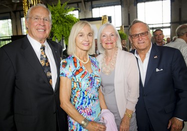 From left, Tom Beynon, former Ottawa Rough Rider, Gail Beynon, Diane Hillary and Bruce Hillary, past chair of the Ottawa Sport Hall of Fame and former Rough Riders president.