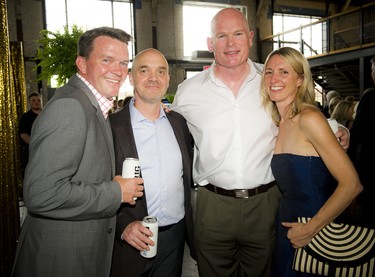From left, Nick Quain, Paddy Quain, inductee Jim Kyte and Stefanie Couture.