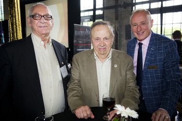 From left, Guy Labelle, Stu Cameron and Michael Burch, managing partner with Welch LLP and an Ottawa Sport Hall of Fame board member.