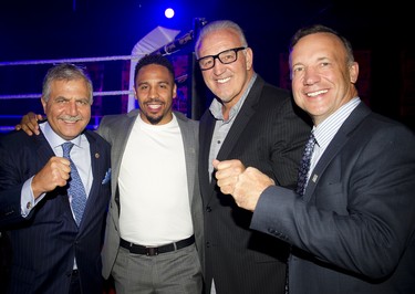 From left, Paul Hindo; Andre Ward, this year's special boxing guest; Gerry Cooney, Ringside for Youth ambassador; and Steve Gallant, Ringside for Youth founder.