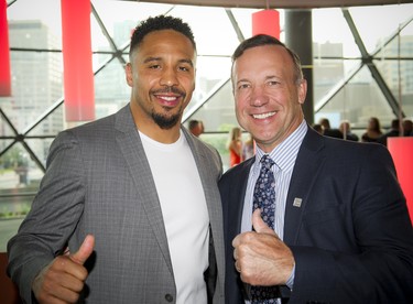 Andre Ward, this year's special boxing guest, and Steve Gallant, Ringside for Youth founder.