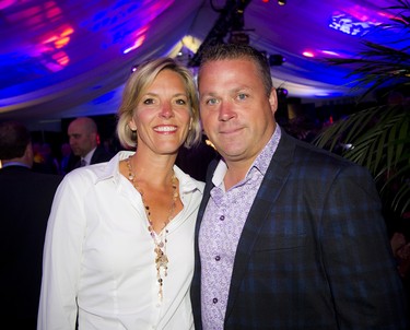 Melissa Bruyne, president of Kott Group, and Kyle MacHutchon, CEO of Inverness Homes.