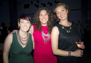 From left, Sharon Peake, her wife Anna Williams, a nominee for the RBC Emerging Artist Award, and Lisa Pai.