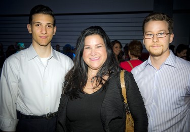 From left, Nabil Yaghi, Danielle Dionne and musician Justin Duhaime, a nominee for the RBC Emerging Artists Project.
