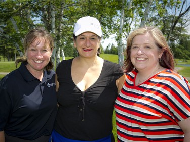 From left, Jennifer Van Noort, vice-president of philanthropy at The Ottawa Hospital Foundation, Christina Nesrallah, chair of the WBN Golf Committee, and Karen Wilson, president of the WBN.