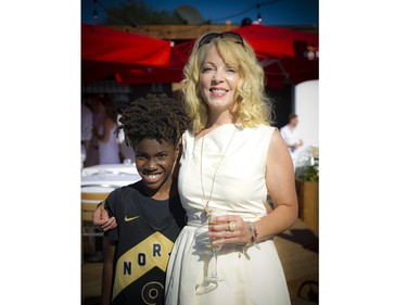 11-year-old Devlin Taillon and his mom Peggy Taillon, president of the Bruyère Foundation.