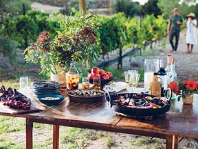 The photo shoot for Feast from the Fire took place at Apple Creek Ranch in Central California where Valerie Aikman-Smith cooked everything over a mesquite wood fire.