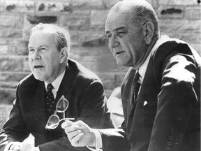 Lester Pearson and Lyndon Johnson didn't exactly build a warm relationship either.  (Gazette file photo)